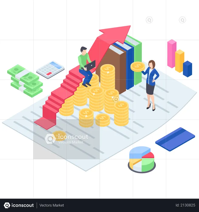 Investment Or Profit Growth  Illustration