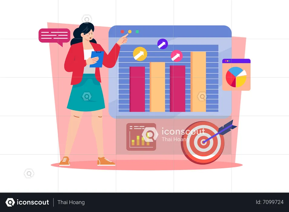 Investor analyzing potential investment opportunities  Illustration