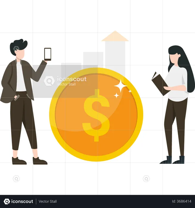 Investors doing investment in business  Illustration