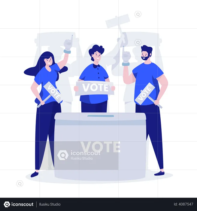 Invitation to participate in voting  Illustration