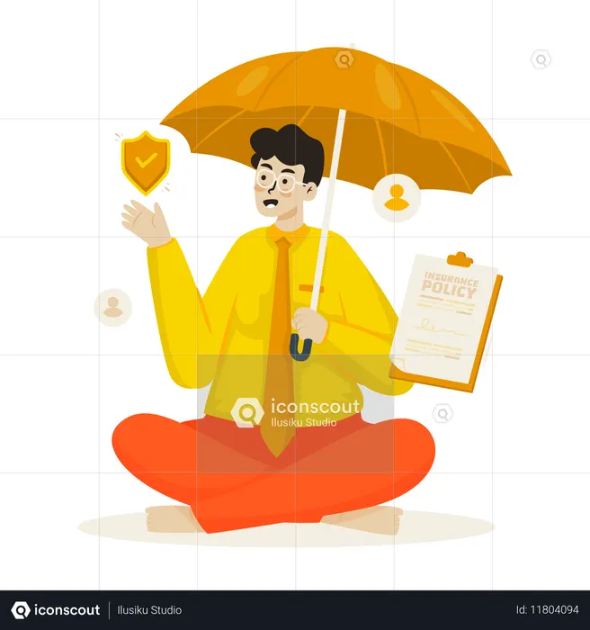 Invite people to join insurance company  Illustration