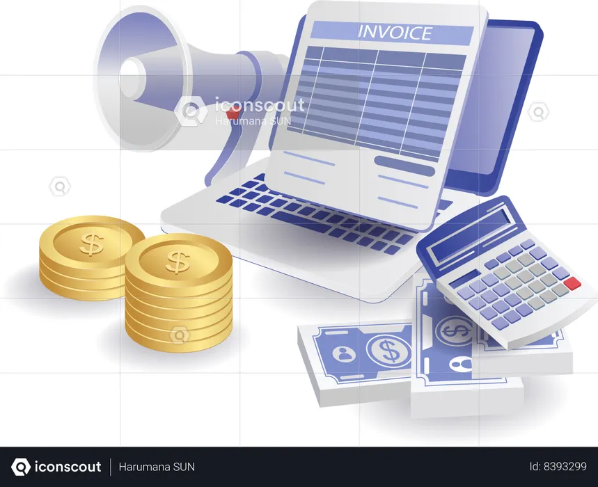 Invoice calculation  Illustration