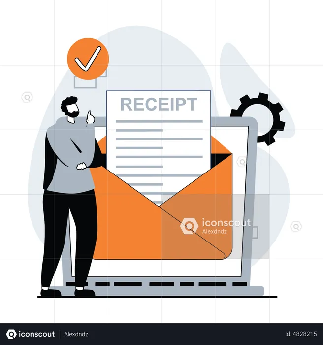 Invoice mail  Illustration