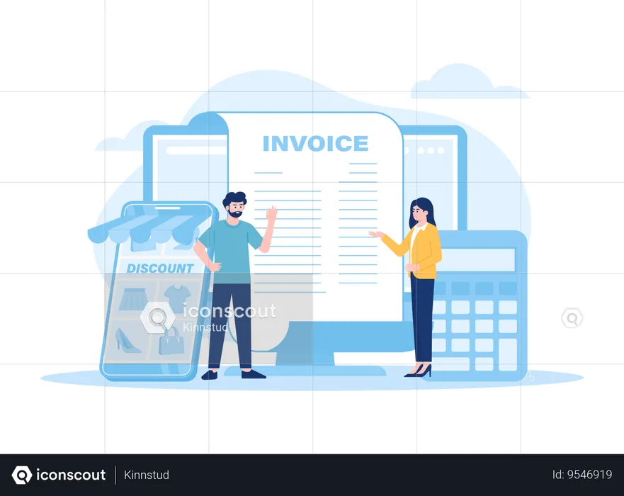 Invoice Payment Calculator  Illustration