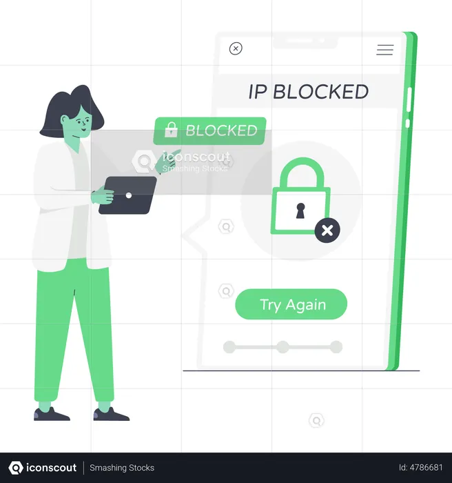 IP Blocked  Illustration