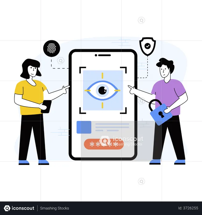 Iris Scanning  Illustration