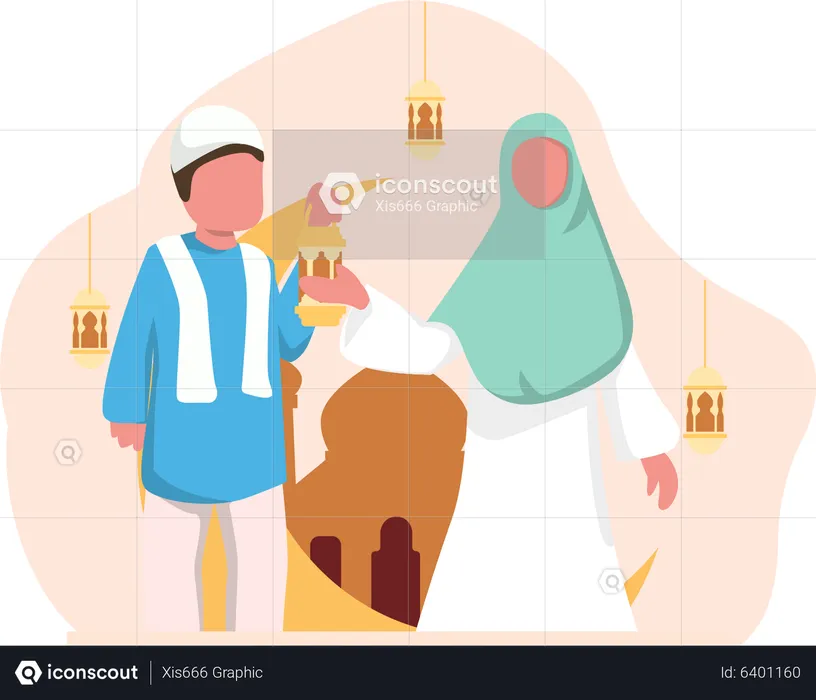 Islamic couple  Illustration