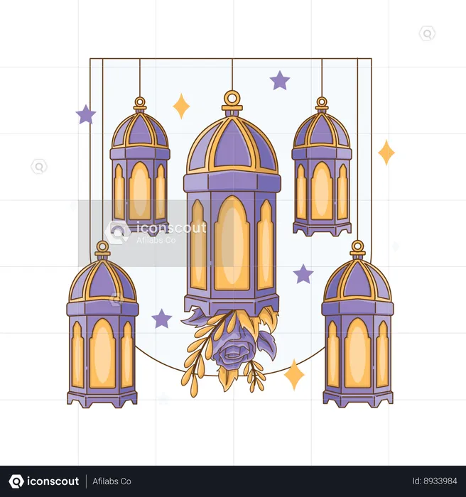 Islamic lanterns  Illustration