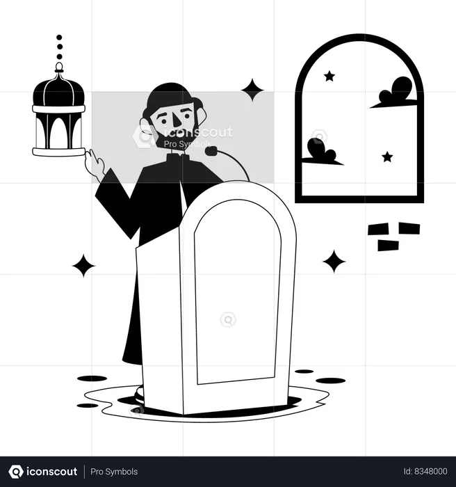 Islamic Preacher  Illustration