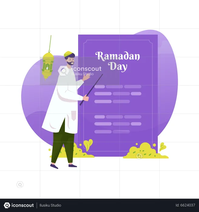 Islamic Ramadan lessons  Illustration