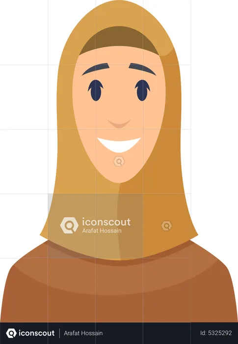 Islamic woman in hijab  Illustration