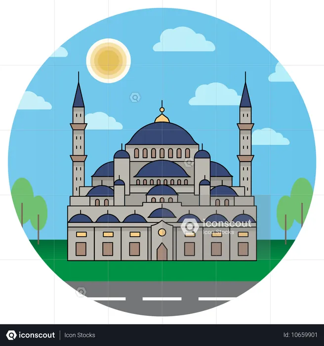 Istanbul Mosque Capital Turkey  Illustration