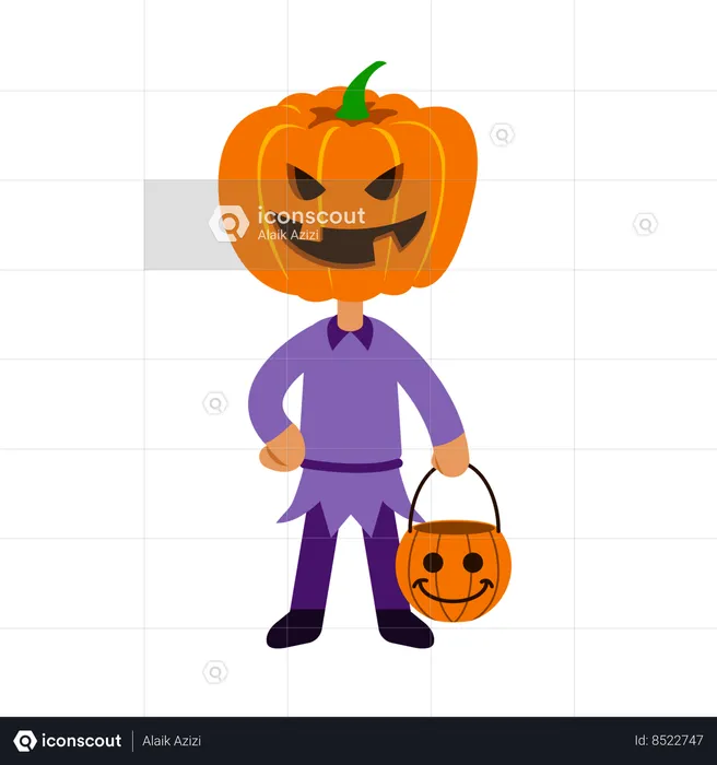 Jack Pumpkin Lantern  Illustration