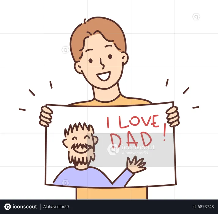 J'aime papa  Illustration