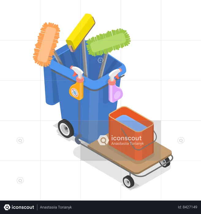 Janitor toolbox  Illustration