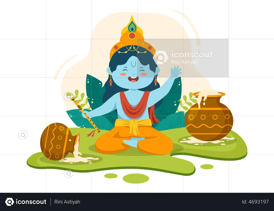 Janmashtami festival  Illustration