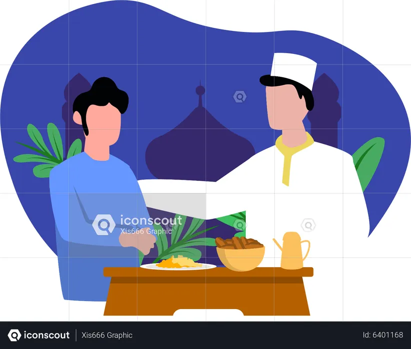 Jantar do Ramadã  Ilustração