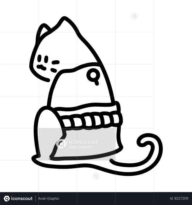Japanese cat  Illustration
