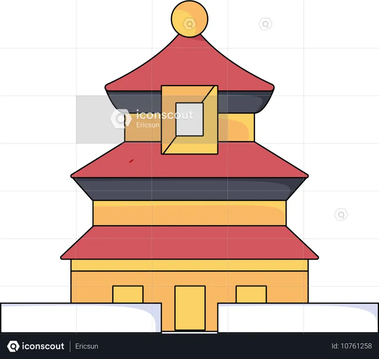 Japanese pagoda  Illustration