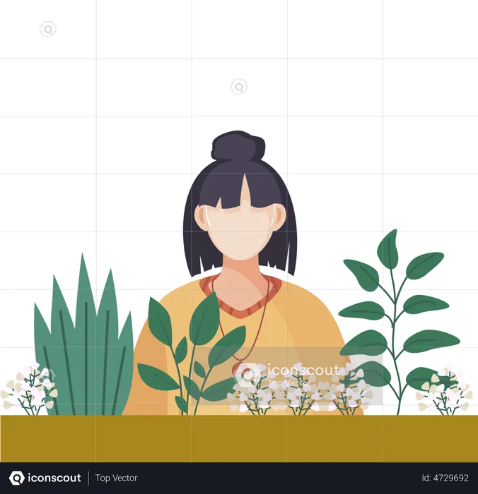 Jardinage domestique  Illustration