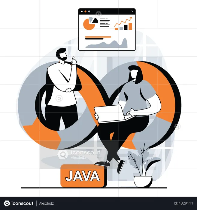 Java developer  Illustration