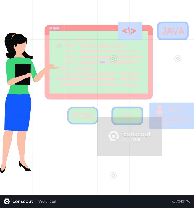 Java Programmer is working on Java coding  Illustration
