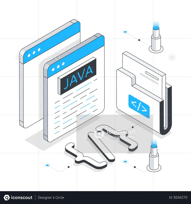 Javascript developer  Illustration