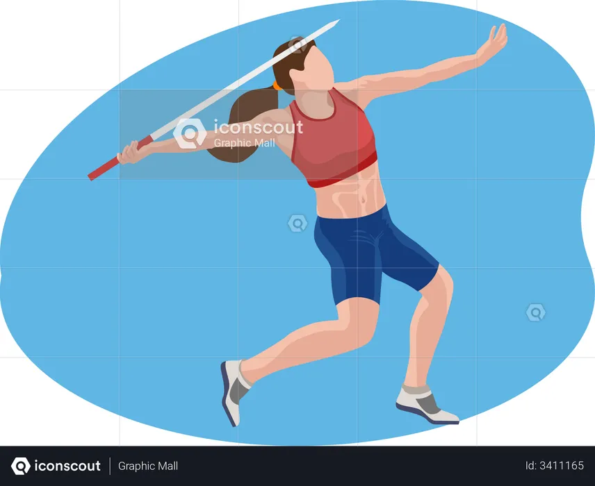Javelin Throw  Illustration