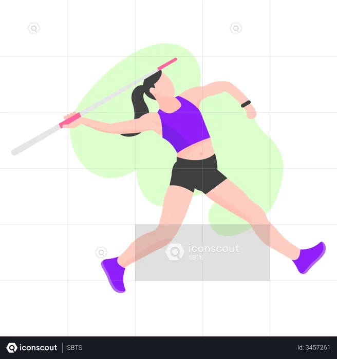 Javelin throw  Illustration