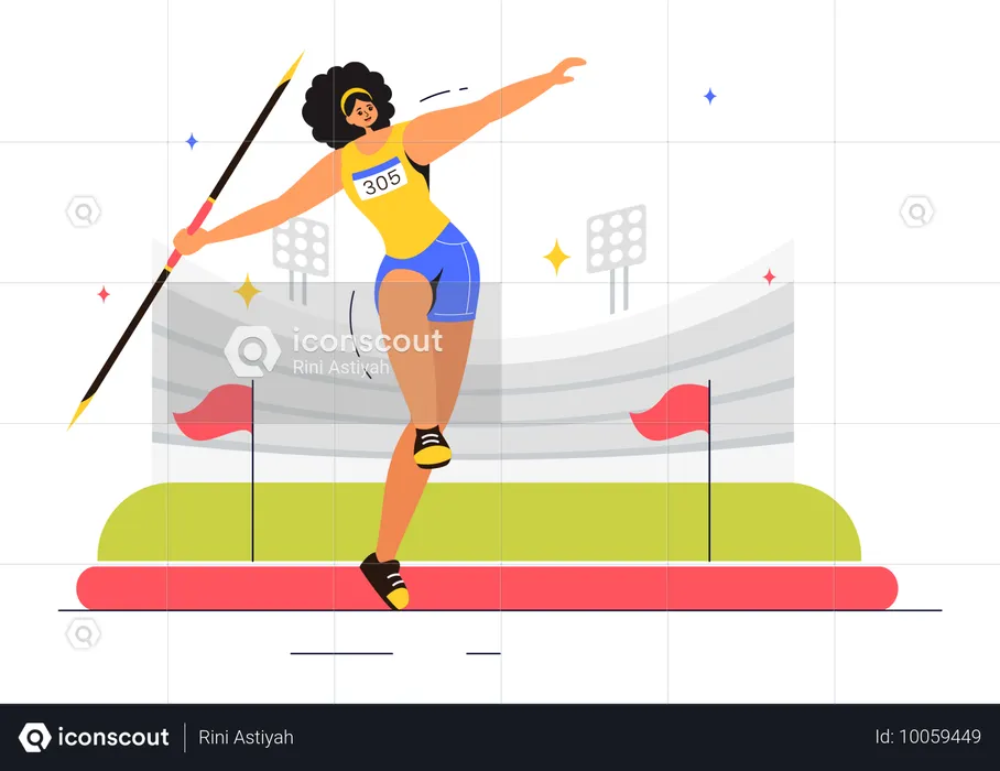 Javelin Throw Sports  Illustration