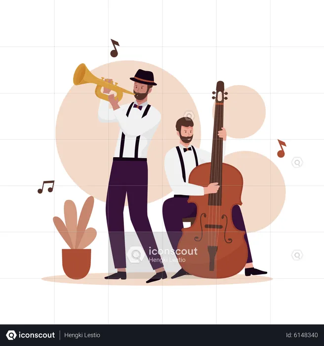 Jazz band performance  Illustration