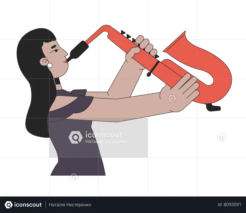 Jazz Saxophonist  Illustration