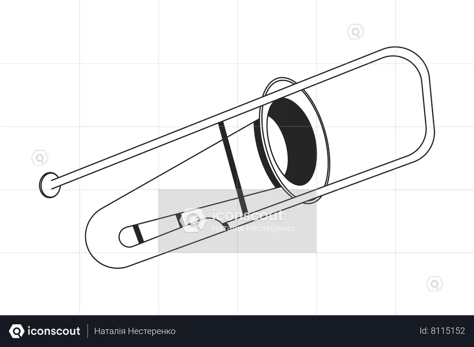 Jazz trombone musical instrument  Illustration