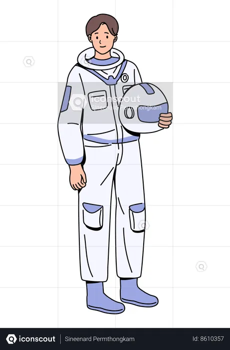 Jeune astronaute masculin  Illustration