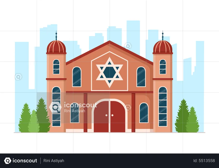 Jew worship place  Illustration