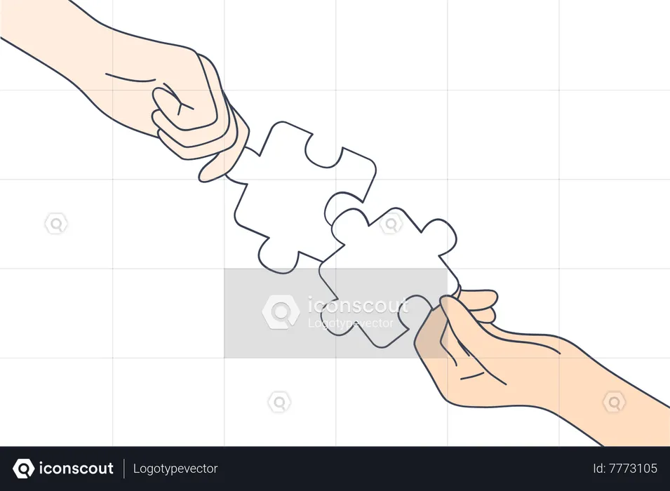 Jigsaw puzzle solution  Illustration