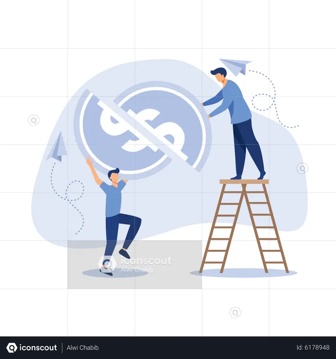 Jigsaw puzzles from money  Illustration