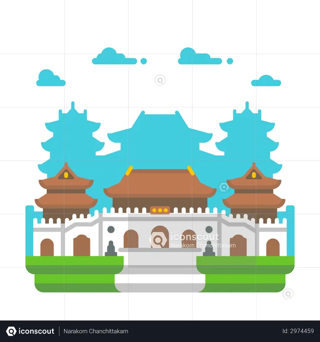 Jingan Temple  Illustration
