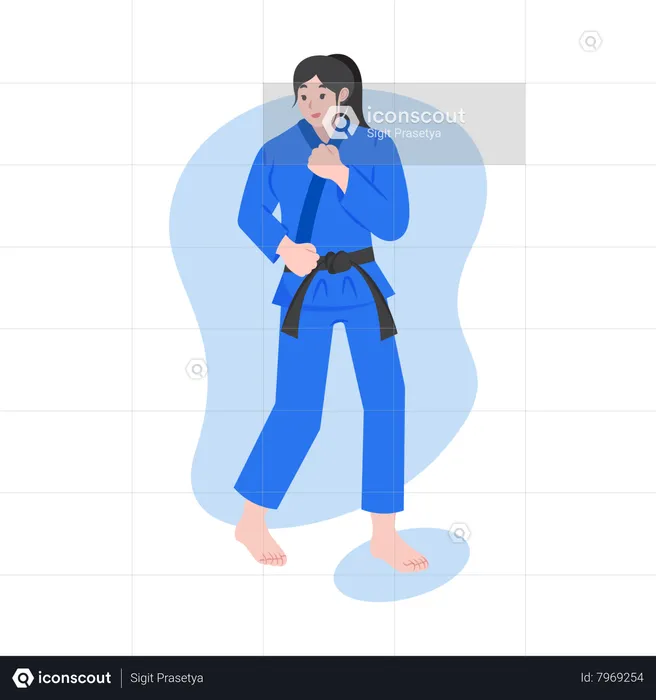 Arts martiaux jiu jitsu  Illustration