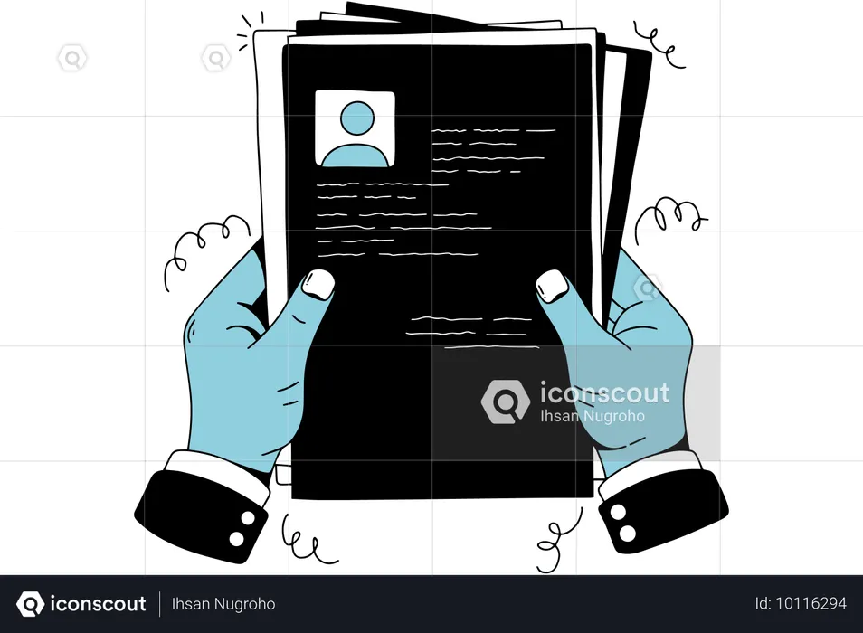 Job application documents  Illustration