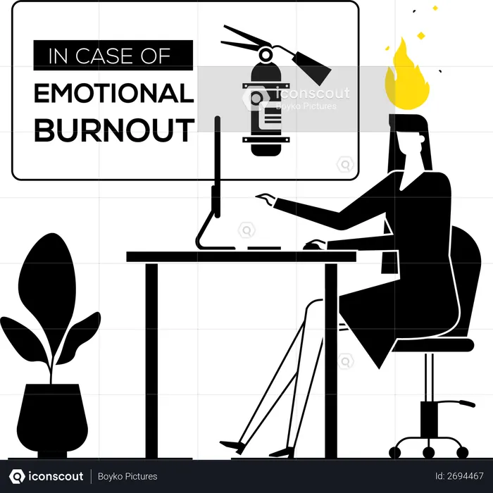 Job burnout  Illustration