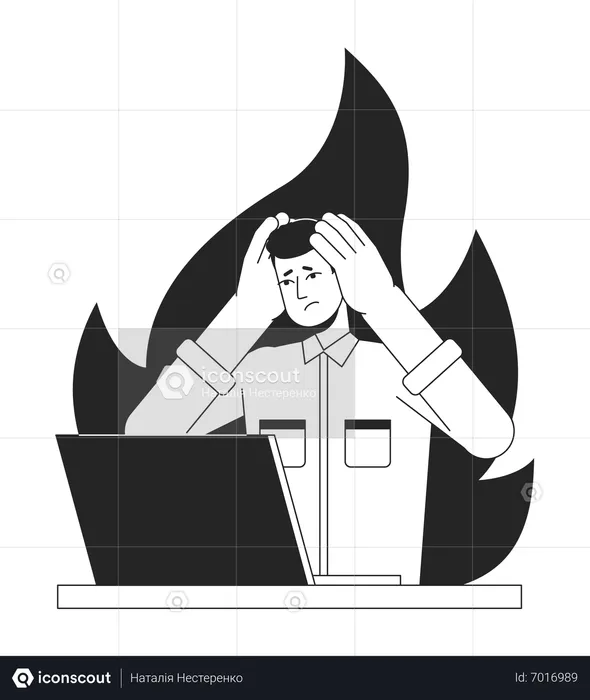 Job burnout  Illustration