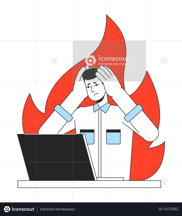 Job burnout  Illustration