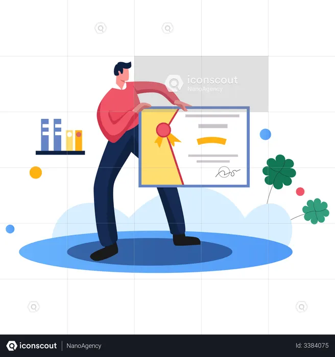 Job experience certificate  Illustration