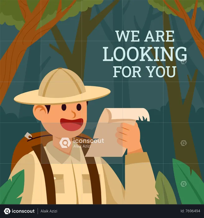 Job hiring social media post  Illustration