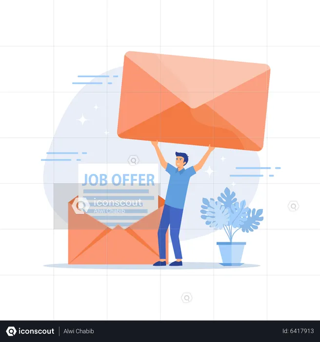 Job offer application letter response  Illustration