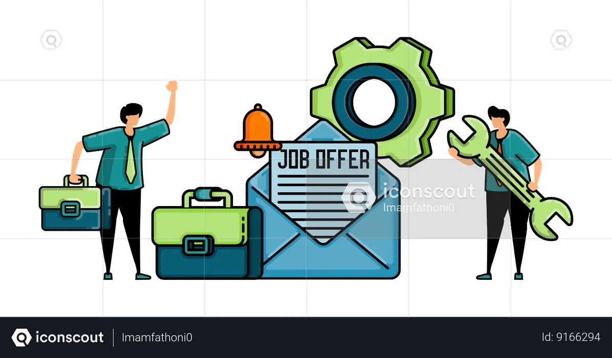 Job Offer email  Illustration