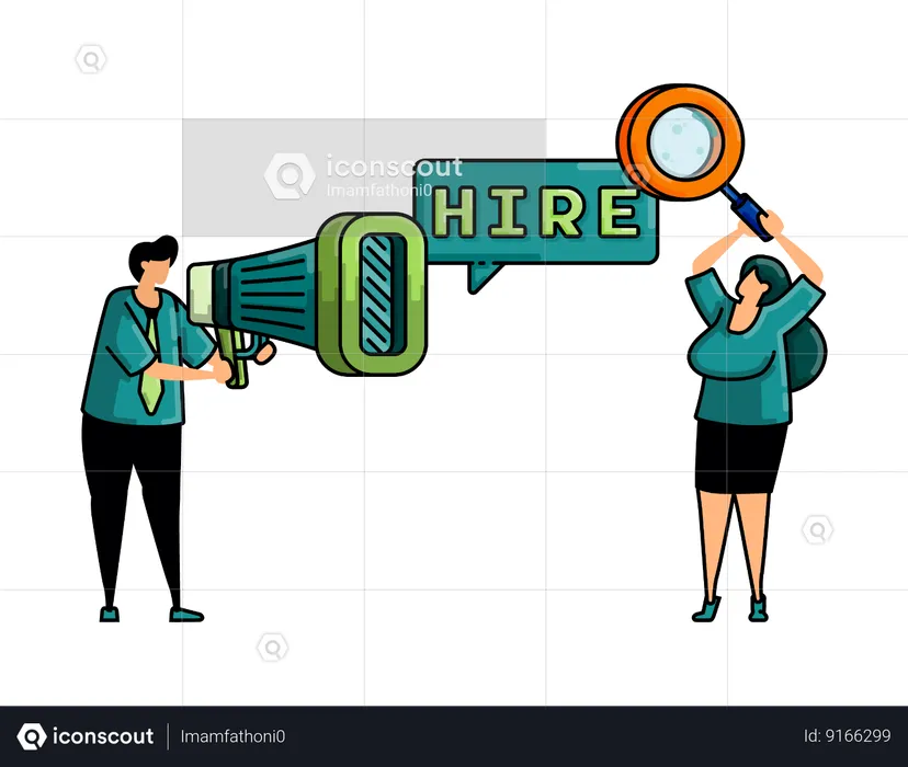 Job recruiting  Illustration