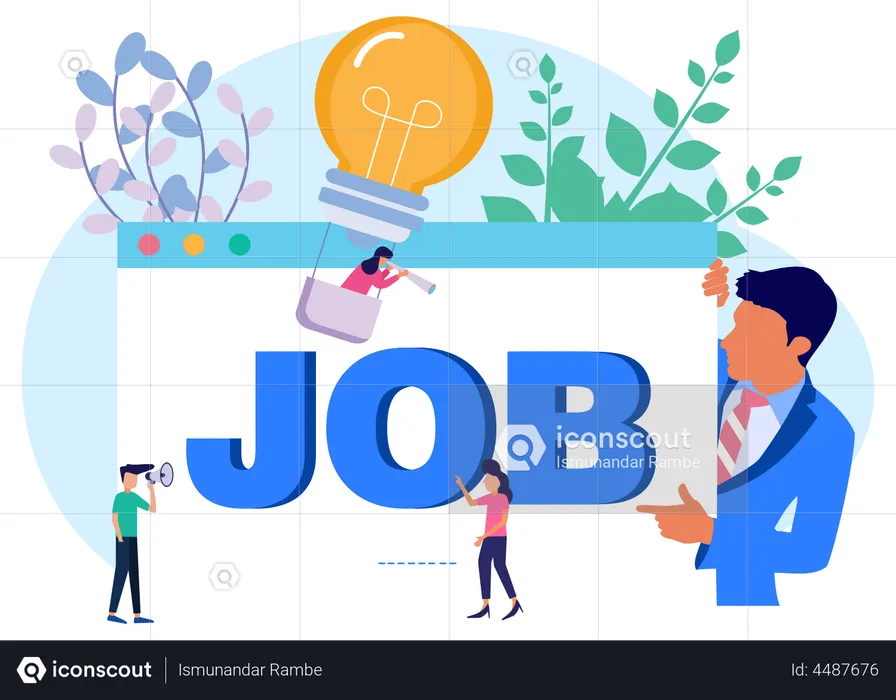 Job Vacancy Illustration - Free Download Business Illustrations | IconScout