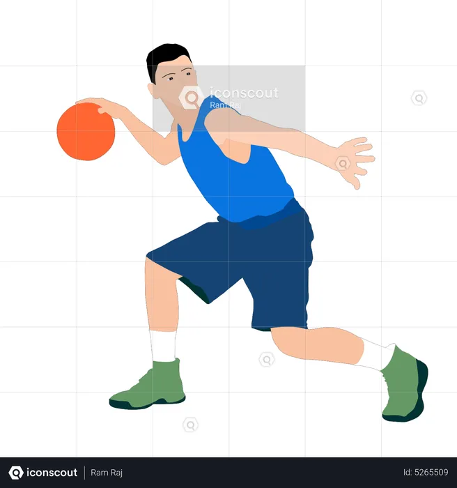 Jogador de basquete  Ilustração